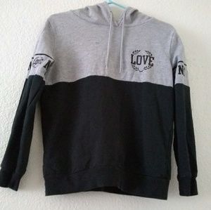 Black and gray Hoodie Sweater